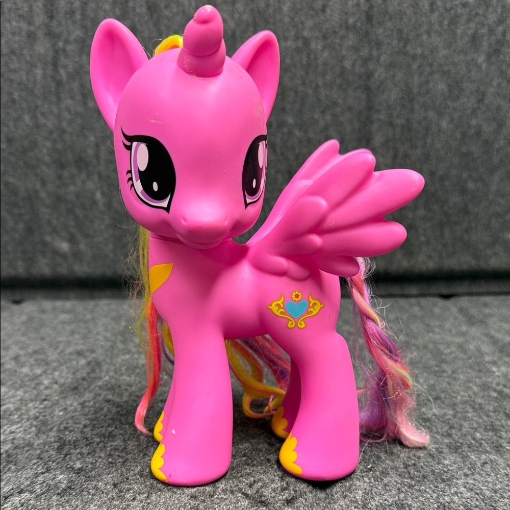 My Little Pony 2013 Pink Unicorn with Yellow and Blue Details
